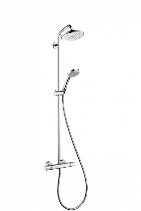 Душевая система HANSGROHE Croma 220 Ecosmart Showerpipe 27188000. Фото