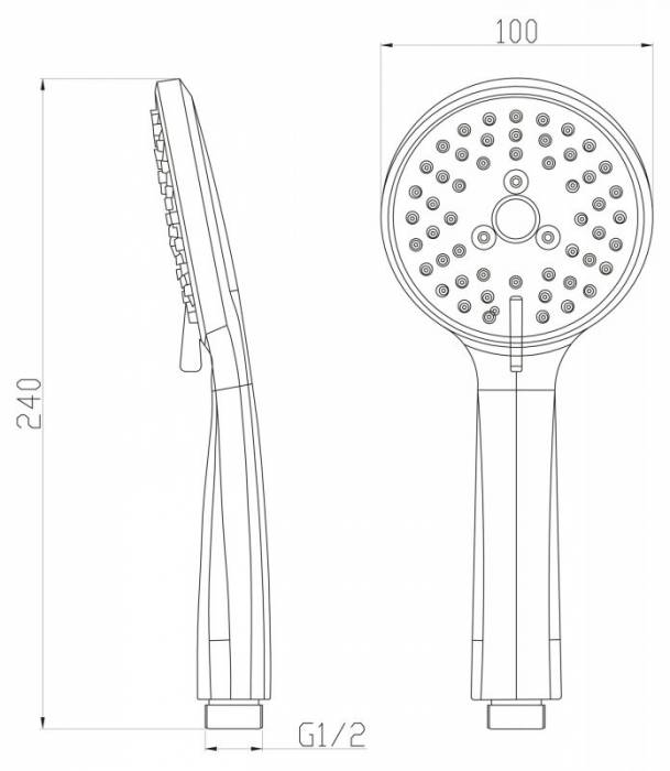 Ручной душ BELBAGNO Nova BB-D1C4. Фото