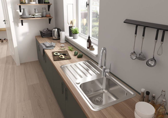 Кухонный смеситель однорычажный, 220, с вытяжным душем, 2jet Hansgrohe 71800000, хром. Фото