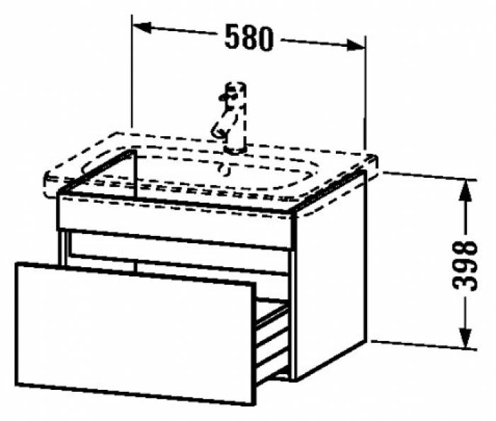 Тумба с раковинной DURAVIT DURASTYLE DS638005353. Фото