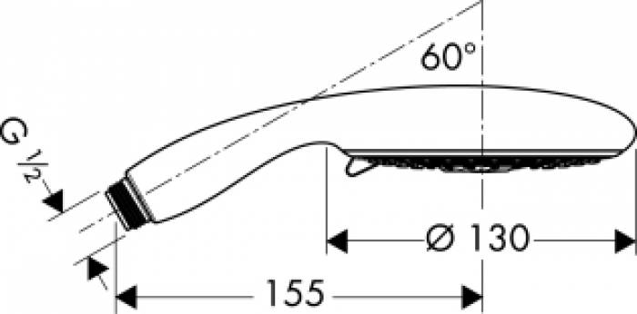 Душевая лейка HANSGROHE Raindance E 120 AIR 3 jet 28507000. Фото