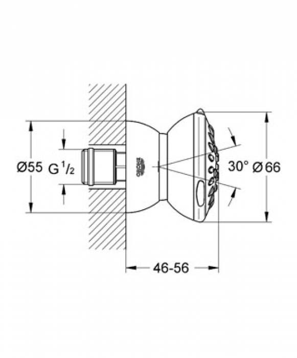 Боковой душ GROHE Dual Relexa 27066000. Фото