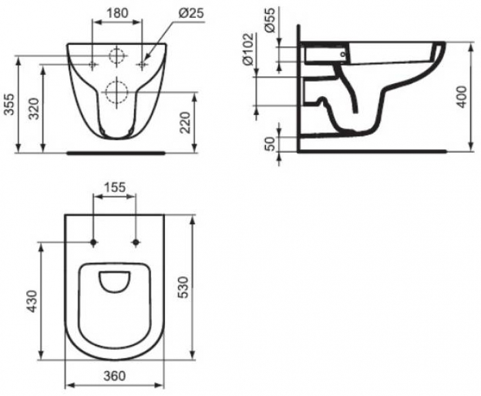 Комплект 3 в 1 IDEAL STANDARD Tempo W990101. Фото