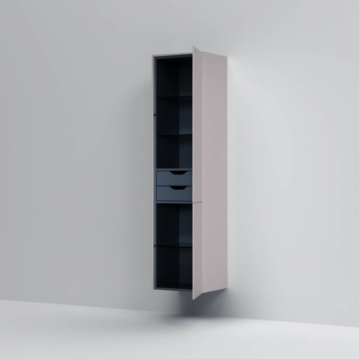 Шкаф-пенал подвесной 40 см, универсальный, элегантный серый AM.PM Inspire 2.0 M50ACHX0406EGM. Фото