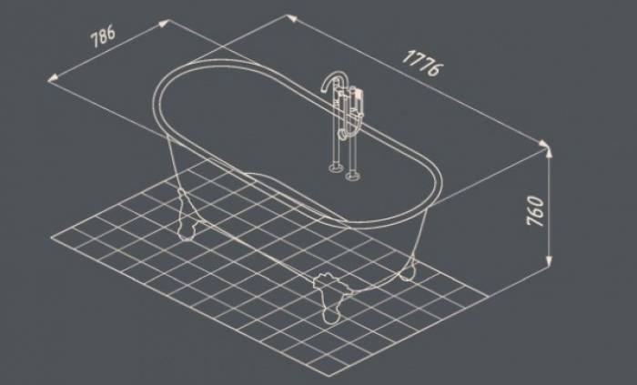 Ванна из литьевого мрамора SALINI EGIDA 179х79 100511G/M. Фото