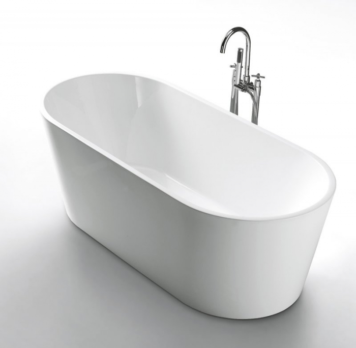 Ванна акриловая отдельностоящая BELBAGNO BB202-1500-750. Фото