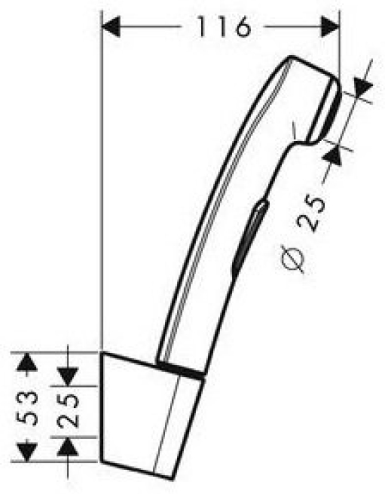 Гигиенический ручной душ (лейка без шланга) Hansgrohe 96907000. Фото