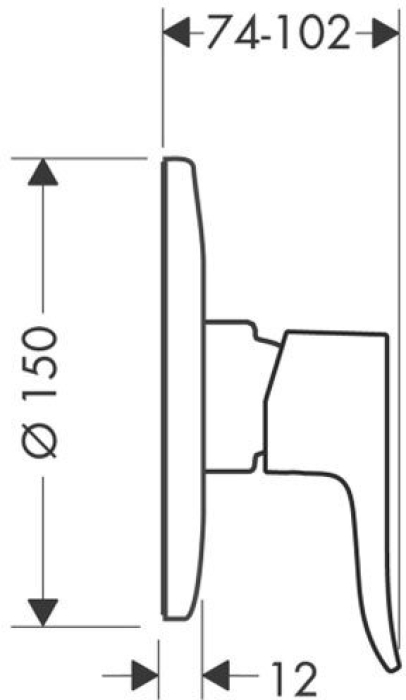 Смеситель для душа Hansgrohe Metris 31686000. Фото