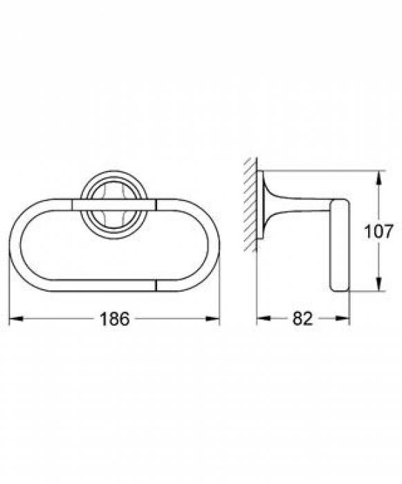 Бумагодержатель GROHE Ondus 40377000 для ванной комнаты. Фото