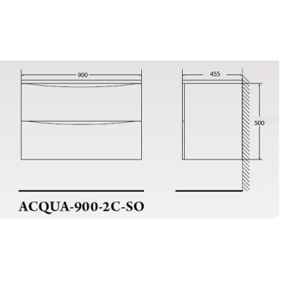 Тумба под раковину подвесная BELBAGNO ACQUA-900-2C-SO-RVB Rovere Vintage Bianco. Фото