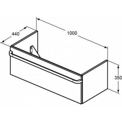 Тумба под раковину 100 см IDEAL STANDARD Tonic II R4304WG. Фото