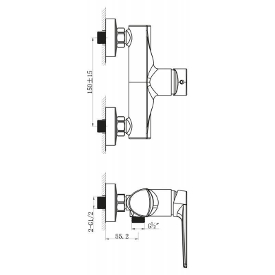 Смеситель для душа BELBAGNO Loyd LOY-ESDM-CRM. Фото