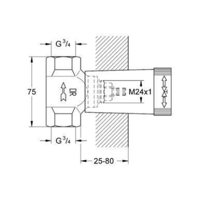 Встраиваемый вентиль GROHE 29813000. Фото