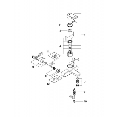 Смеситель для ванны GROHE Europlus New 33553002. Фото