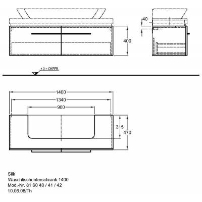 Тумба под раковину KERAMAG Silk 816040000. Фото