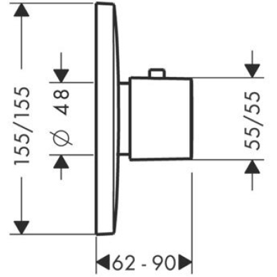 Термостат Hansgrohe PuraVida Highflow белый/хром 15772400. Фото