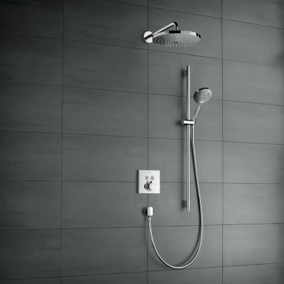 Душевой гарнитур Hansgrohe Raindance Select 120 Unica Set 90см белый/хром 26631400. Фото