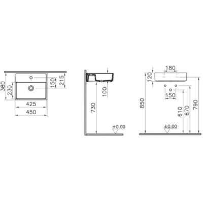 Раковина-чаша Vitra ArchiPlan 45х38 7400B003-0001. Фото