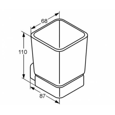 Стакан с держателем KLUDI E2 4997505 для ванной комнаты. Фото