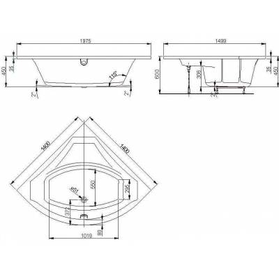 Ванна акриловая VAGNERPLAST Veronela corner 140 VPBA140VEA3X-01. Фото