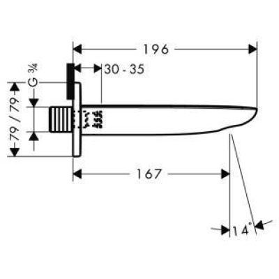 Излив на ванну HANSGROHE PuraVida 15412000. Фото