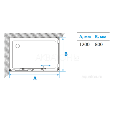 Душевое ограждение Акватон Ritsa прямоугольное L 80х120х200 1AX001SSXX000. Фото