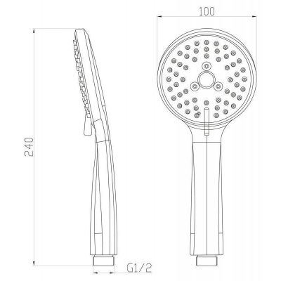 Ручной душ BELBAGNO Nova BB-D1C4. Фото