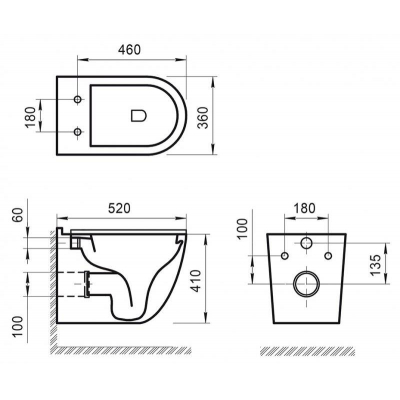 Унитаз подвесной безободковый BELBAGNO Senso-R BB017CHR. Фото