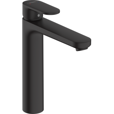 Смеситель для раковины 230, со сливной гарнитурой Vernis Blend Hansgrohe 71552670, матовый черный. Фото