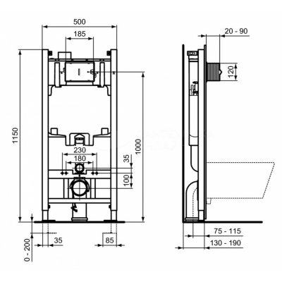 Инсталляция IDEAL STANDARD R046367 PROSYS Eco Frame 2.0. Фото