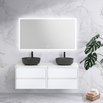 Тумба под раковину подвесная BELBAGNO KRAFT-700-2C-SO-BO Bianco Opaco. Фото