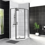 Душевой угол BELBAGNO UNO-195-P-1-90-C-NERO. Фото